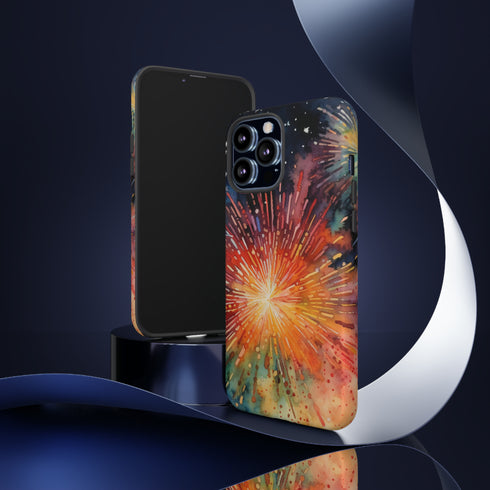 Summer Fireworks in Watercolor - Impact Resistant Phone Case